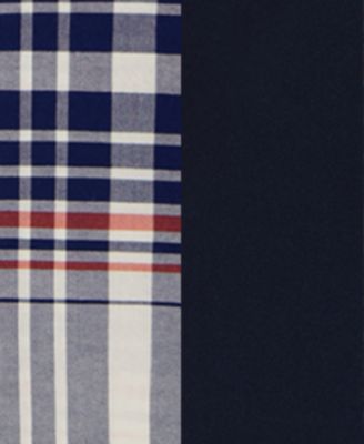 Boys' Toddler 2T-4T Chambray Trim Plaid Shirt and Prewashed Jogger Pants, 2-Piece Set