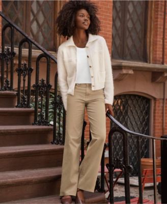 Women's High Rise 5 Pocket Wide Leg Chino Pants