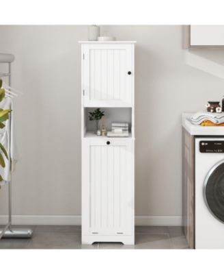 Tilt-Out Laundry Cabinet with One Compartment and Single Door
