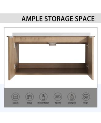 36 Inch Floating Bathroom Vanity with Sink and Soft-Close Double Doors