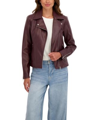 Women's Faux Leather Biker Jacket