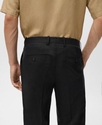 Men's Linen And Lyocell Blend Straight-Leg Pants