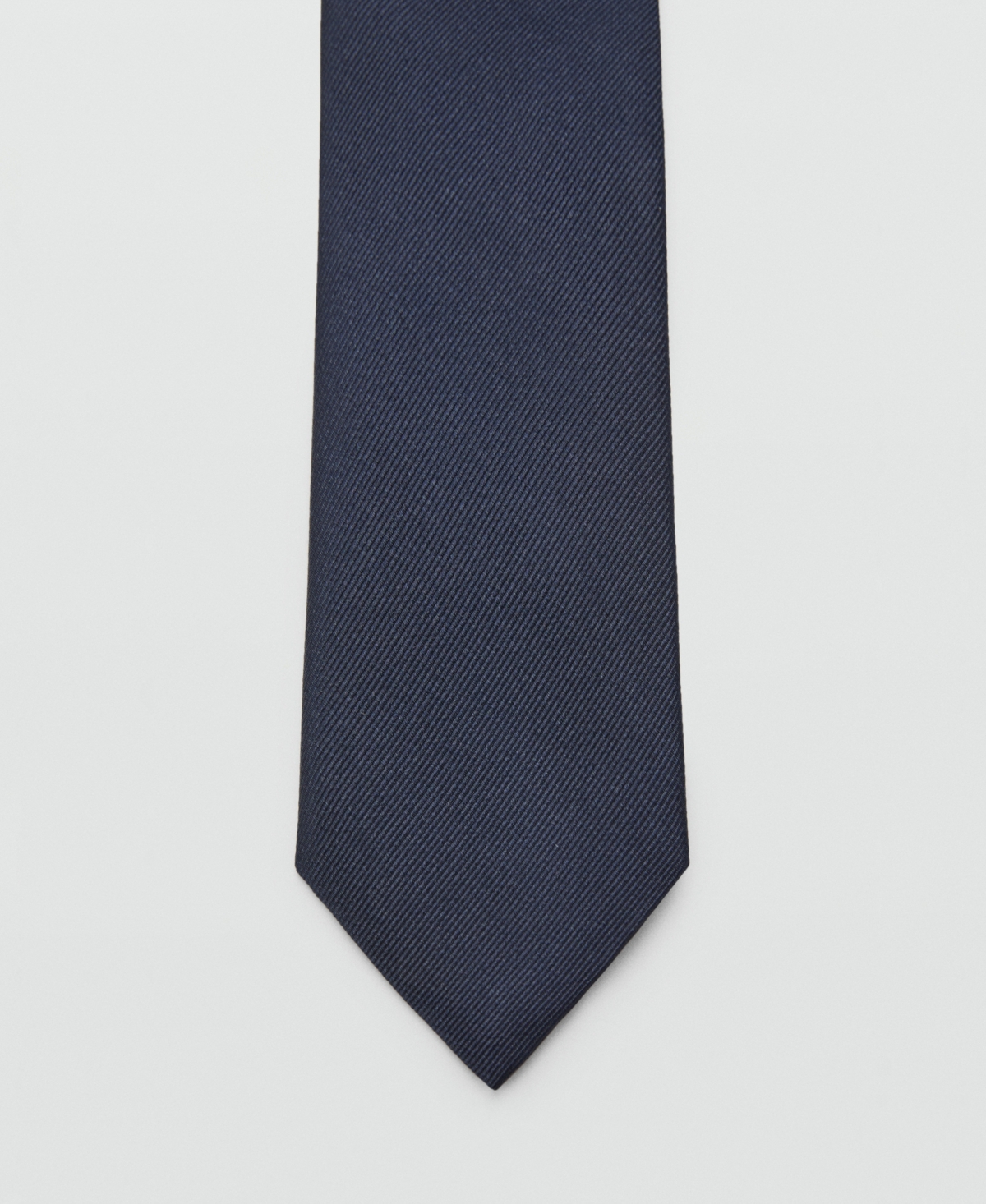 Mango Men's Plain Silk Tie In Blue