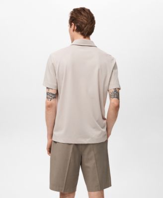 Men's Zip Neck Polo Shirt