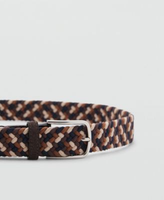 Men's Braided Elastic Colored Belt