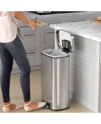 SoftStep Stainless Steel Trash Can with Odor Filter