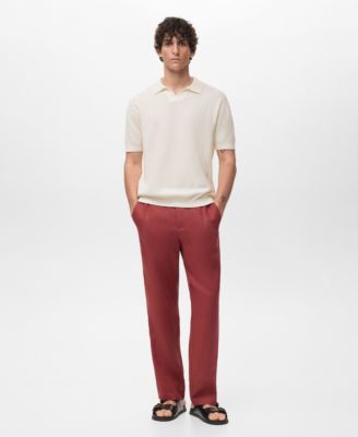 Men's Ribbed Cotton Knitted Polo Shirt