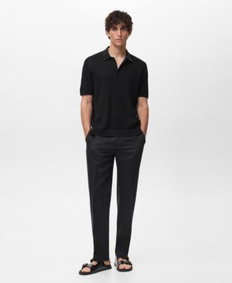 Men's Fine-Knit Cotton Polo Shirt