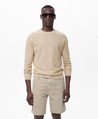 MANGO - Men's Microstructured Cotton Knitted Sweater