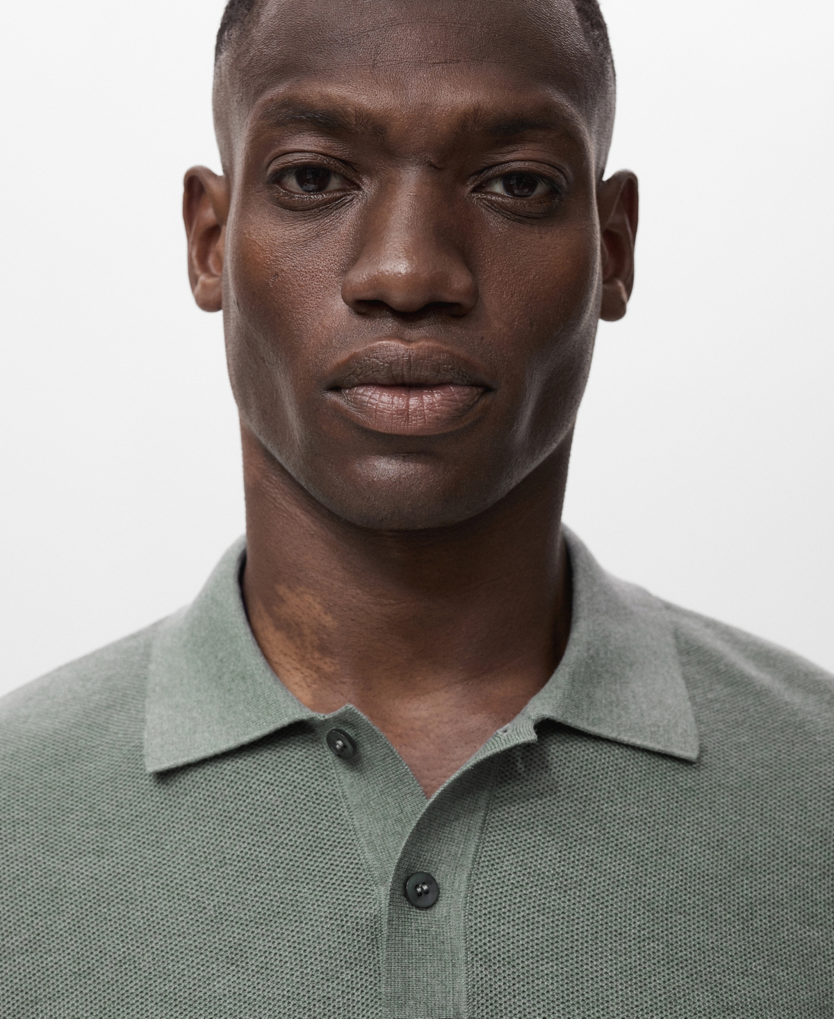 Mango Men's Micro-structured Cotton Polo Shirt In Green