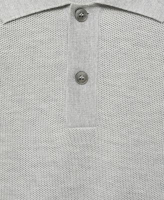 Men's Micro-Structured Cotton Polo Shirt