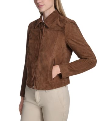 Women's Zip Front Suede Jacket