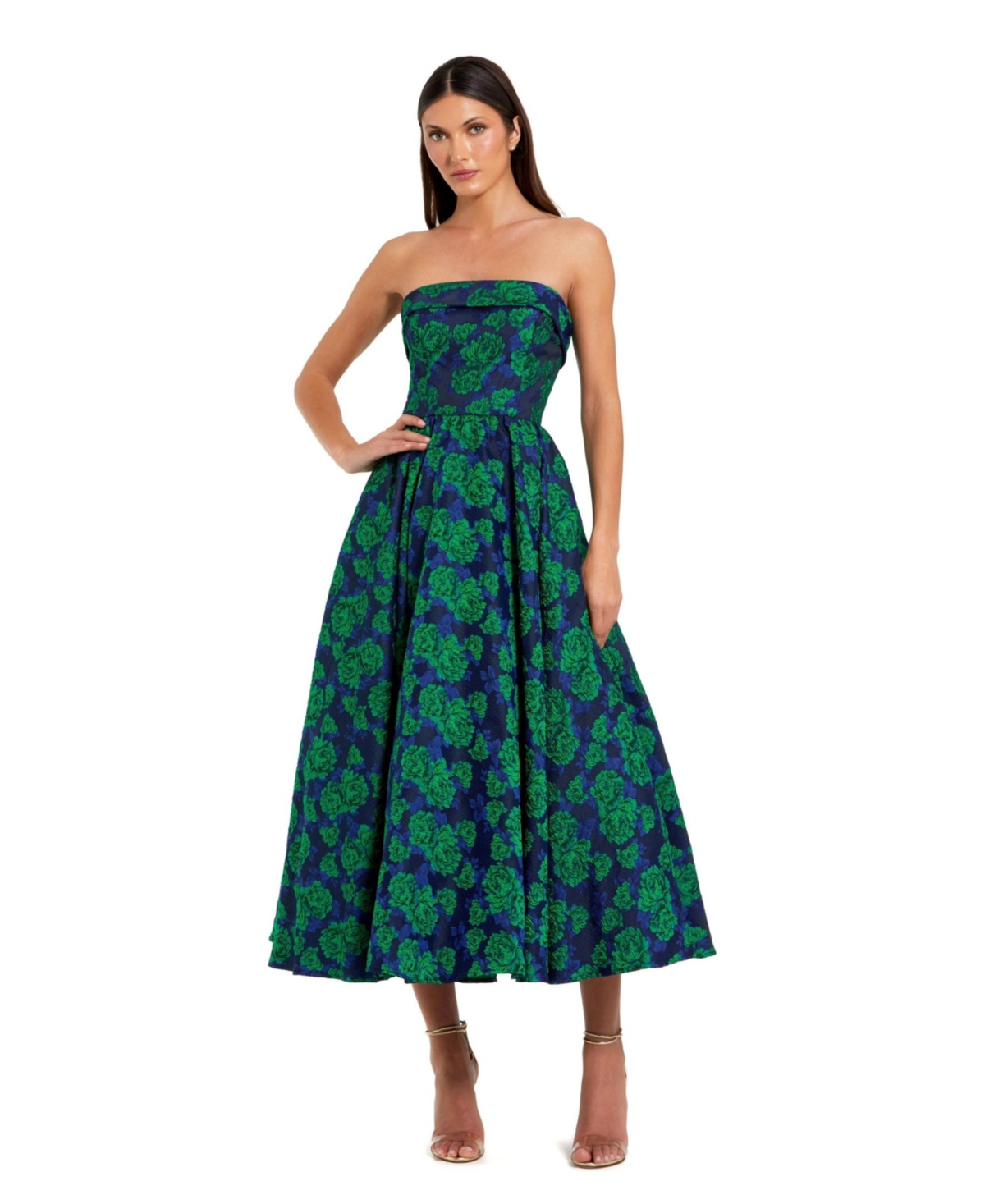 Women'S Brocade Stra - Emerald multi