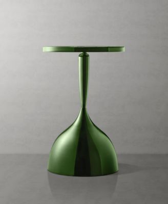 Knoll 16" Metal Round End Table with Pedestal Base