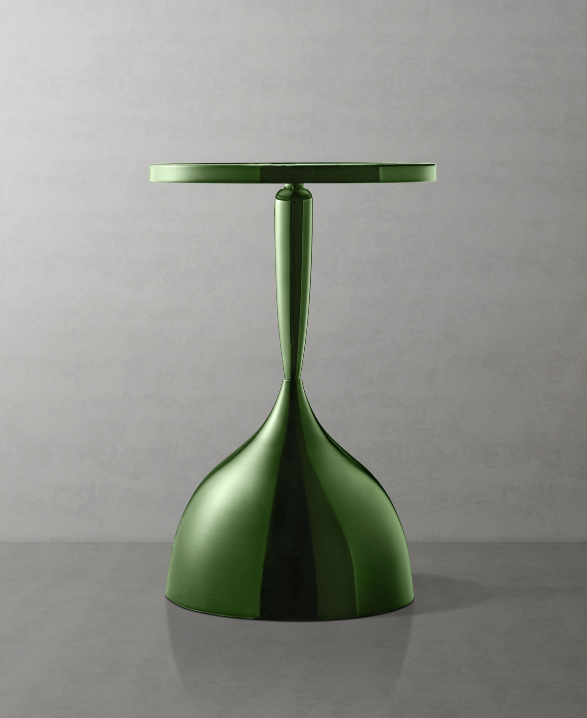 Furniture Of America Knoll 16" Metal Round End Table With Pedestal Base In Green