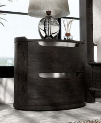 Addeso 24.5" Solid Wood 2-Drawer Nightstand