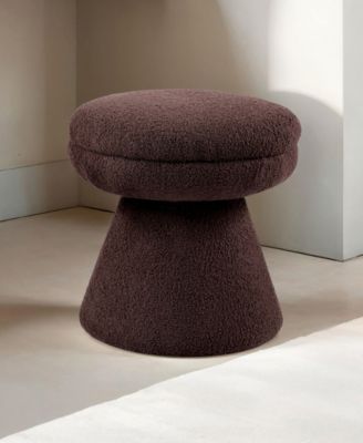 Silas 18" Mushroom Upholstered Ottoman