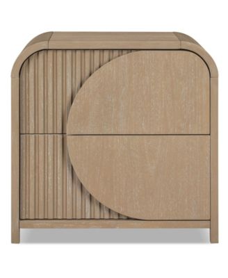 Adrienne 26.5" Solid Wood 2-Drawer Nightstand with USB Ports