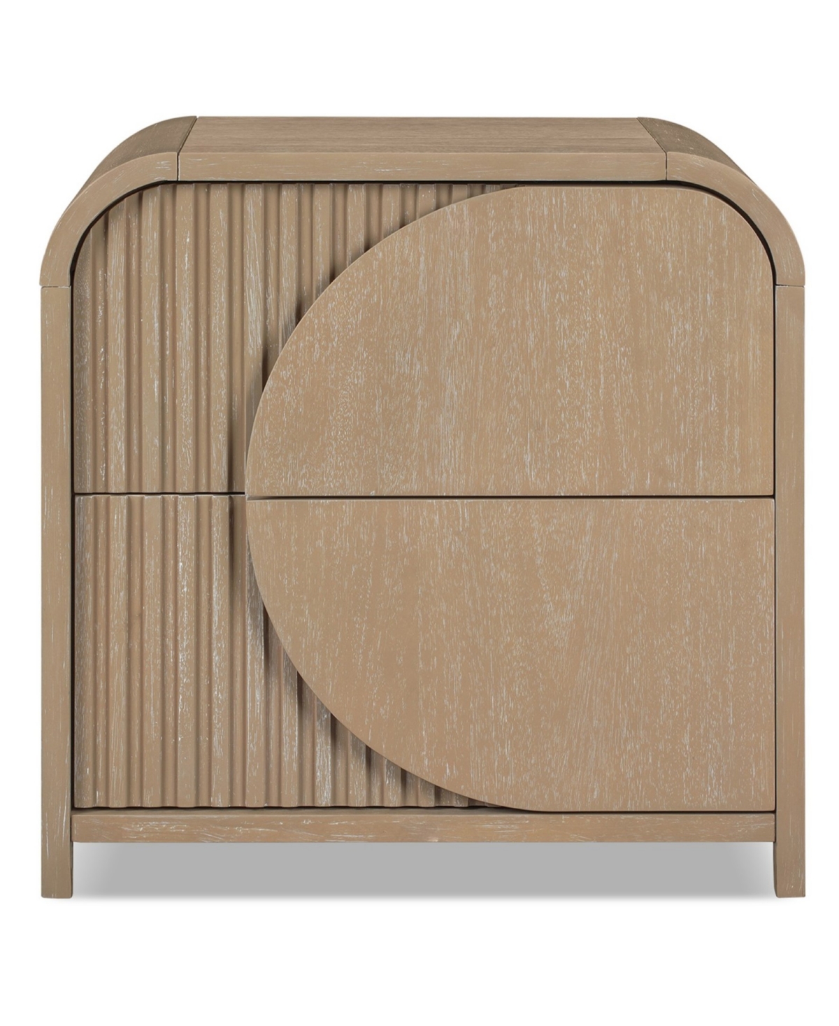Furniture Of America Adrienne 26.5" Solid Wood 2-drawer Nightstand With Usb Ports In Brown