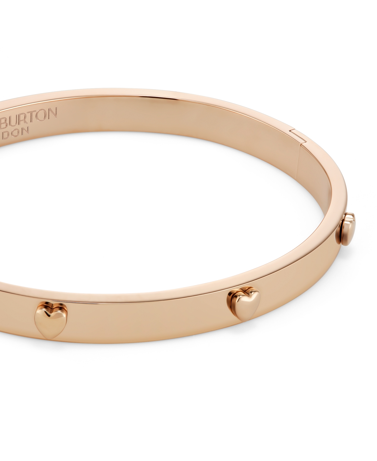 Olivia Burton Mini Heart Gold Tone Stainless Bangle Bracelet In Gold