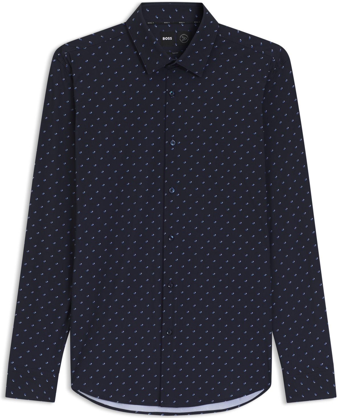 Hugo Boss Boss By  Men's Performance-stretch Slim-fit Dress Shirt In Black