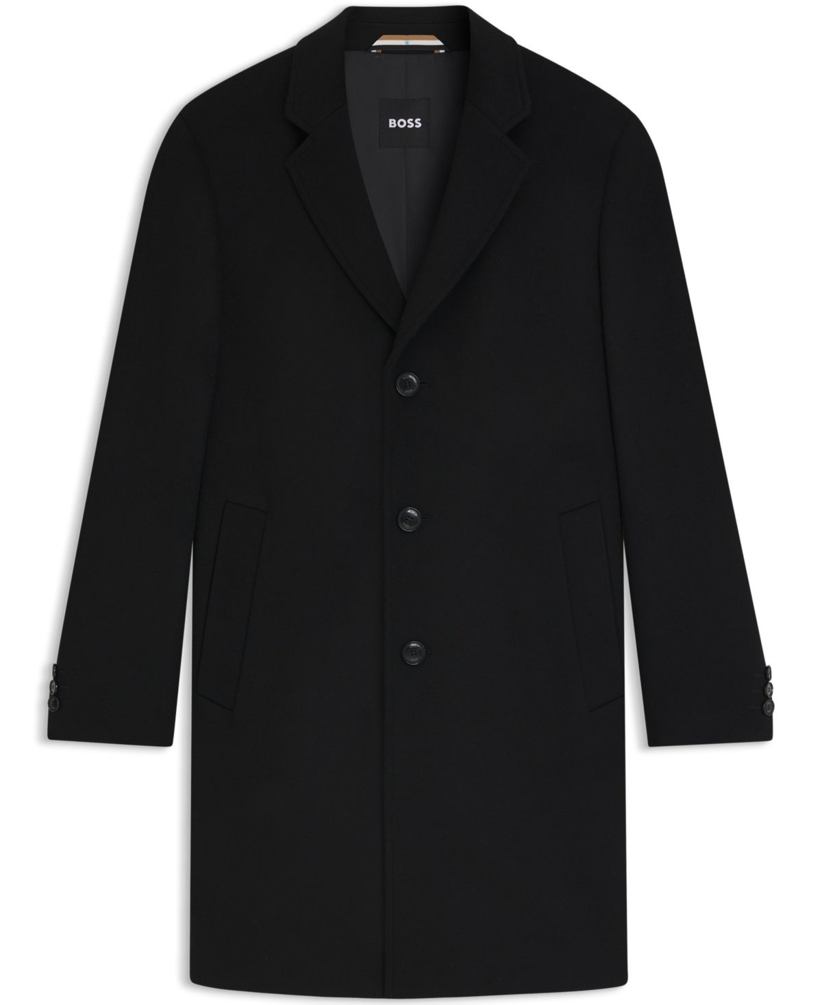 Hugo Boss Boss By  Men's Wool Blend Formal Coat In Black