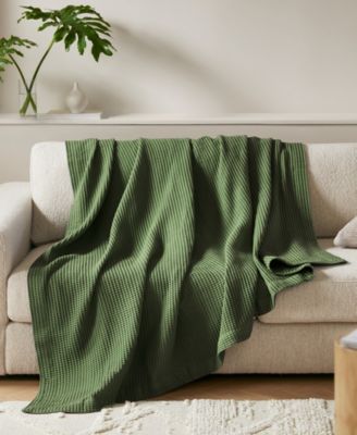 Waffle Weave Cotton Blanket, Full/Queen