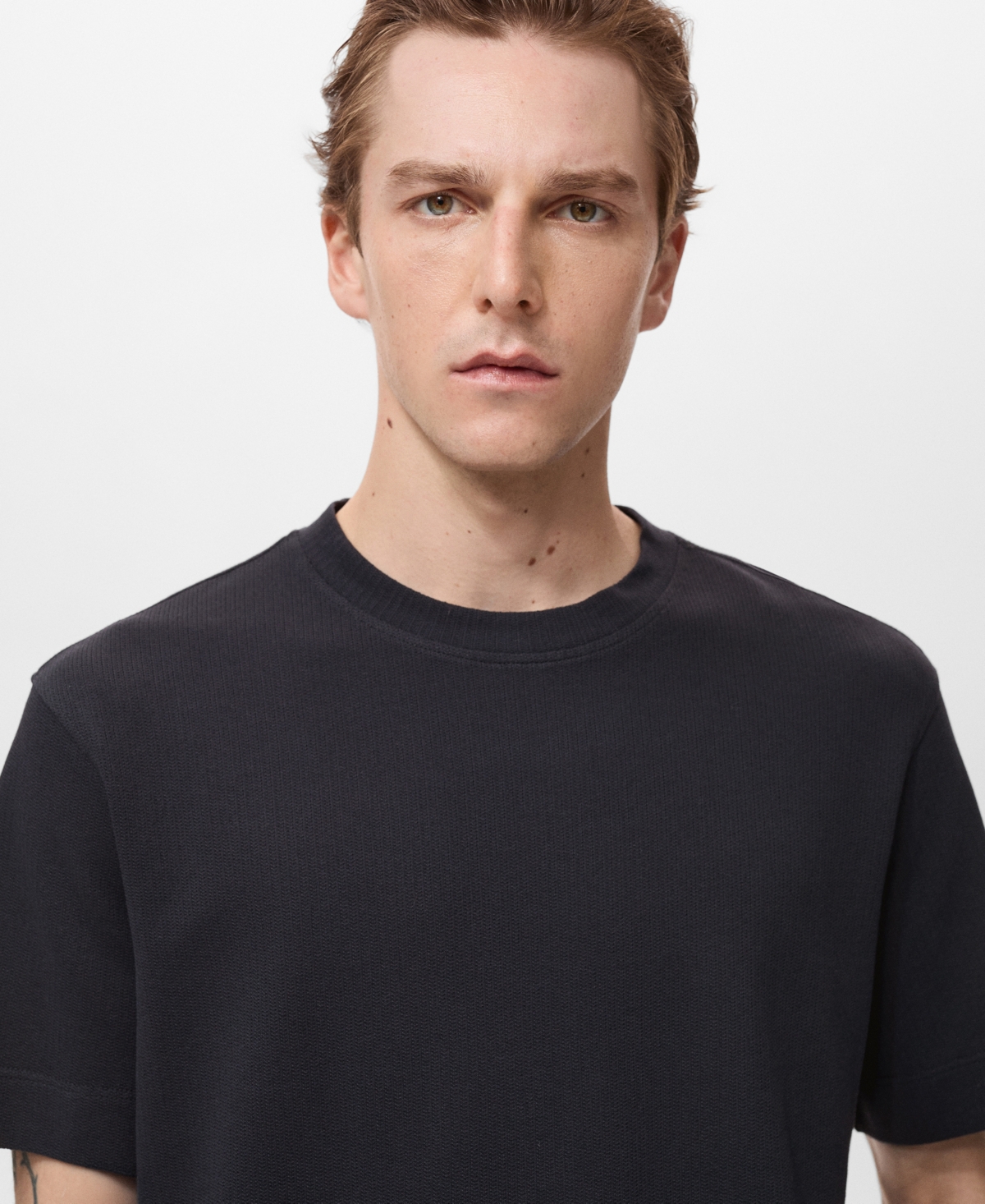Mango Thermoregulating Performance Slim Fit Stretch T-shirt In Blue