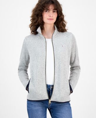 Women's Zip-Front Fleece Sweater jacket 