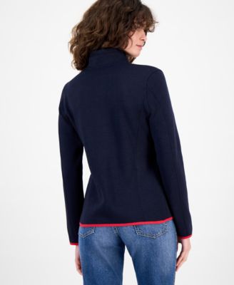 Women's Zip-Front Fleece Sweater jacket 