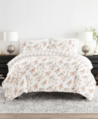 Timeless Pattern Reversible 3-Pc. Duvet Cover Set, Full/Queen