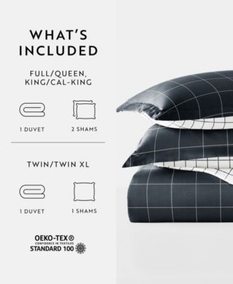 Timeless Pattern Reversible 3-Pc. Duvet Cover Set, King/California King