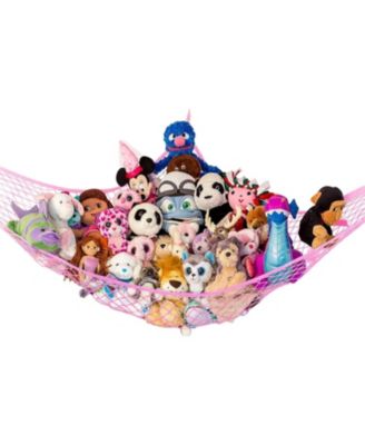 Toddler Toy Storage Stuffed Animal Hammock, Hanging Organizer Room Decor, Black, 1 Pack