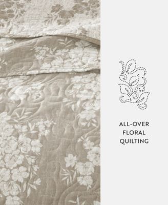 Distressed Bouquet Reversible 3-Pc. Quilt Set, King/California King