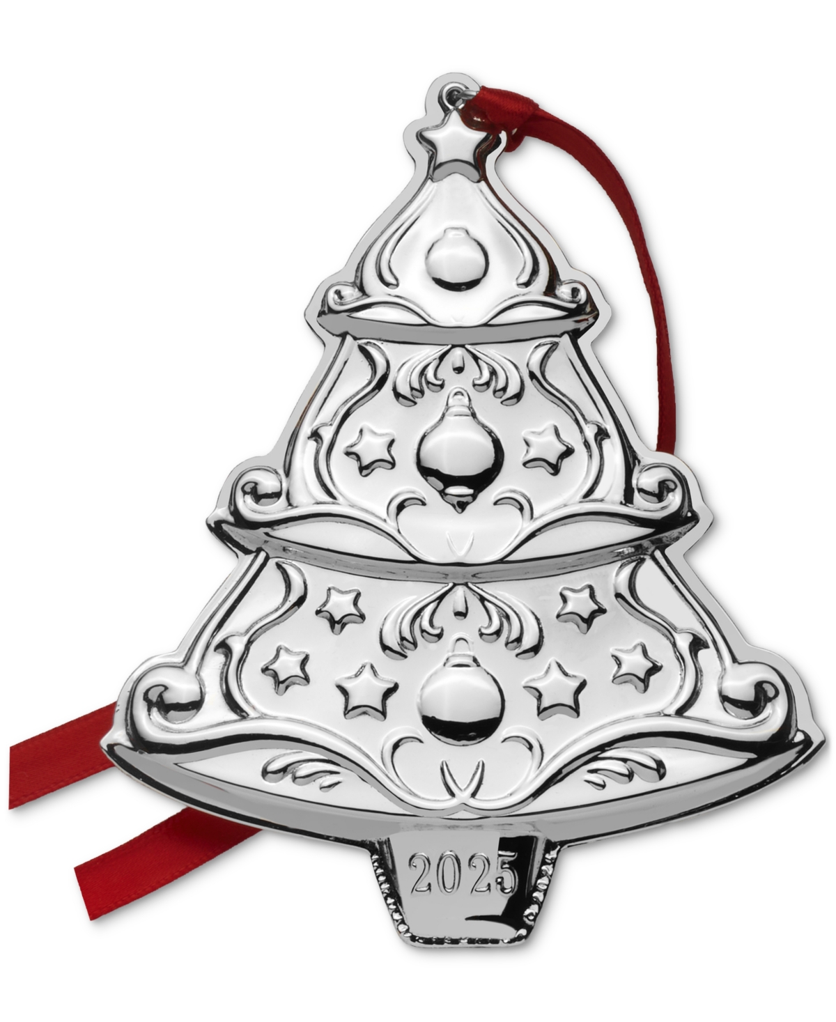Gorham 2025 Sterling Silver Christmas Tree Ornament, 9th Edition In Silver