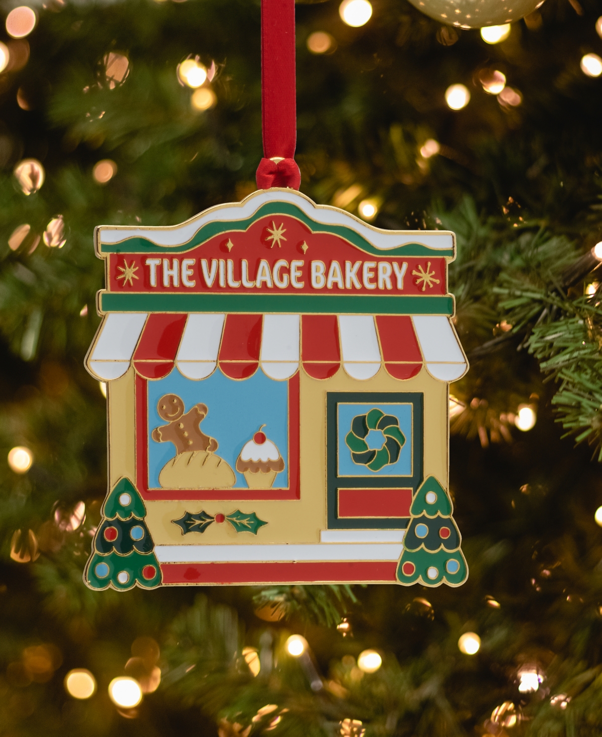 Wallace 2025 Gold-plated Enameled Bakery Ornament, 2nd Edition In Multi