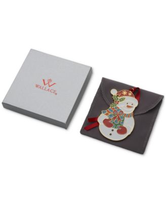 2025 Gold-Plated Enameled Snowman Ornament, 16th Edition