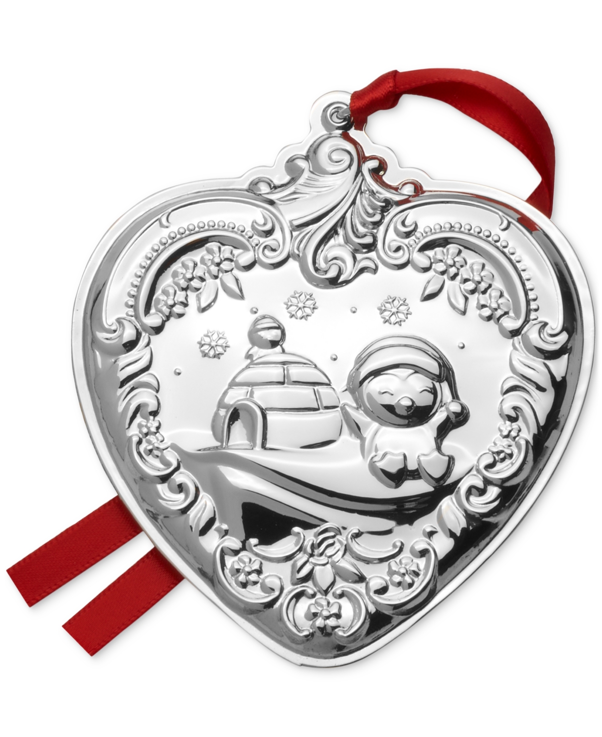 Wallace 2025 Sterling Silver Grande Baroque Heart Ornament, 34th Edition In Silver