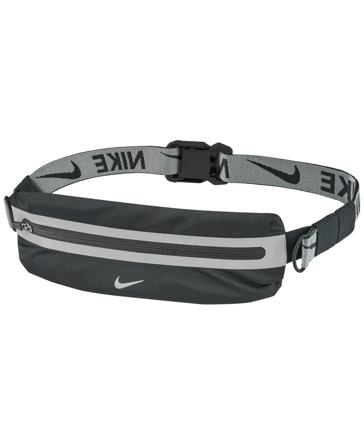 Мужская сумка Nike Slim 4.0 Waistpack, цвет: Чёрный / Серебряный — фото 1