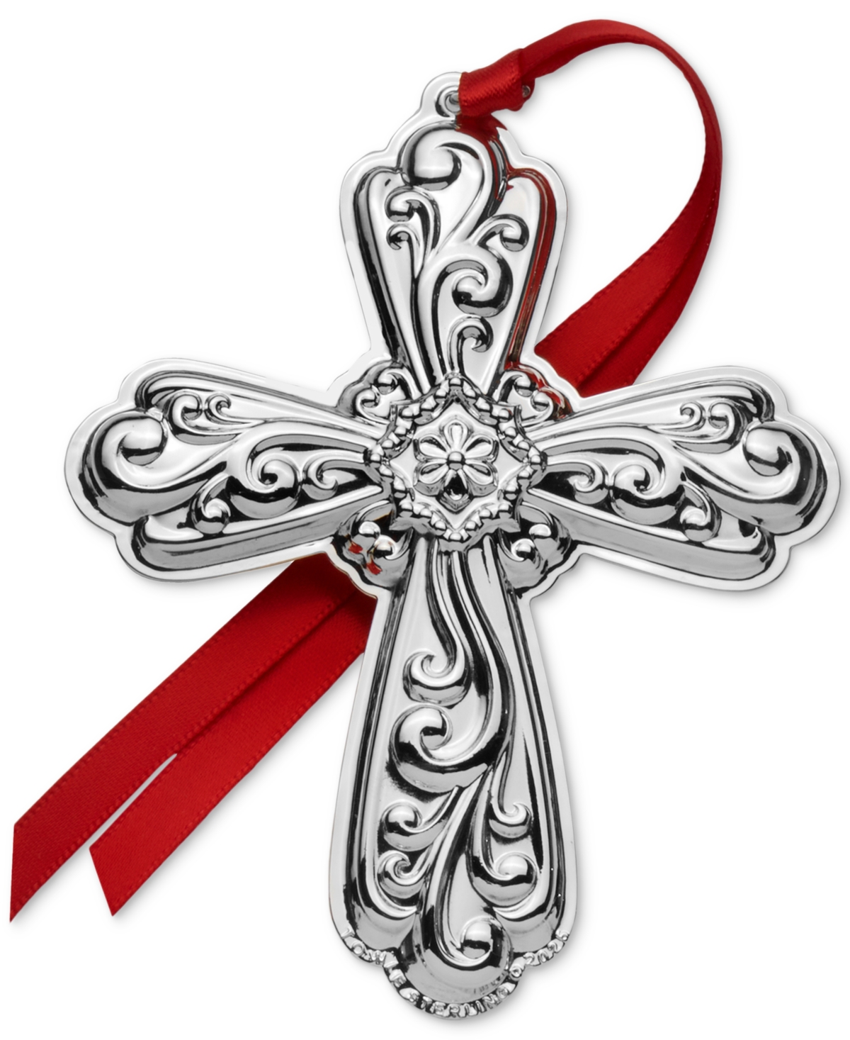 Towle 2025 Sterling Silver Old Master Cross Ornament, 32nd Edition In Silver