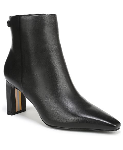 Женские ботинки Sam Edelman Saige Zipper Ankle Booties, цвет: Чёрный кожаный
