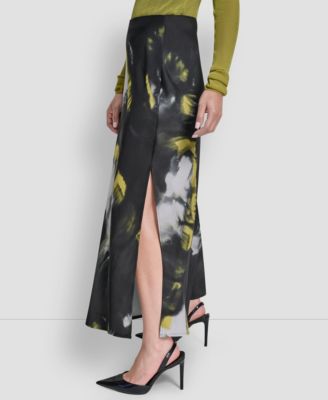 Women's Printed Maxi Bias Pull-On Skirt