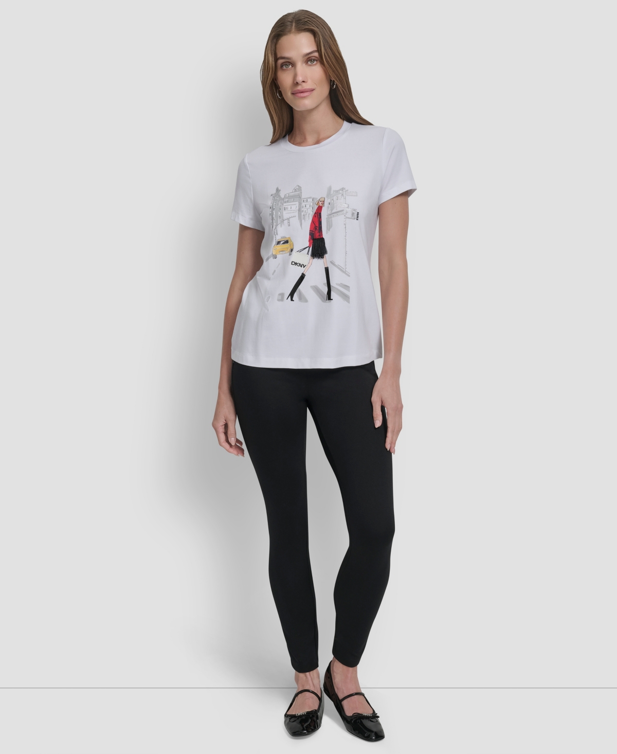 Dkny Women's Conversational Short Sleeve T-Shirt