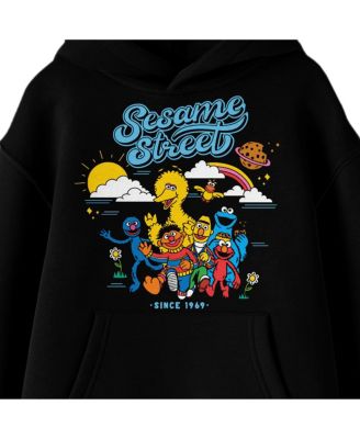 Boys Vintage 2022 Character Group Shot Long Sleeve Youth Black Hooded