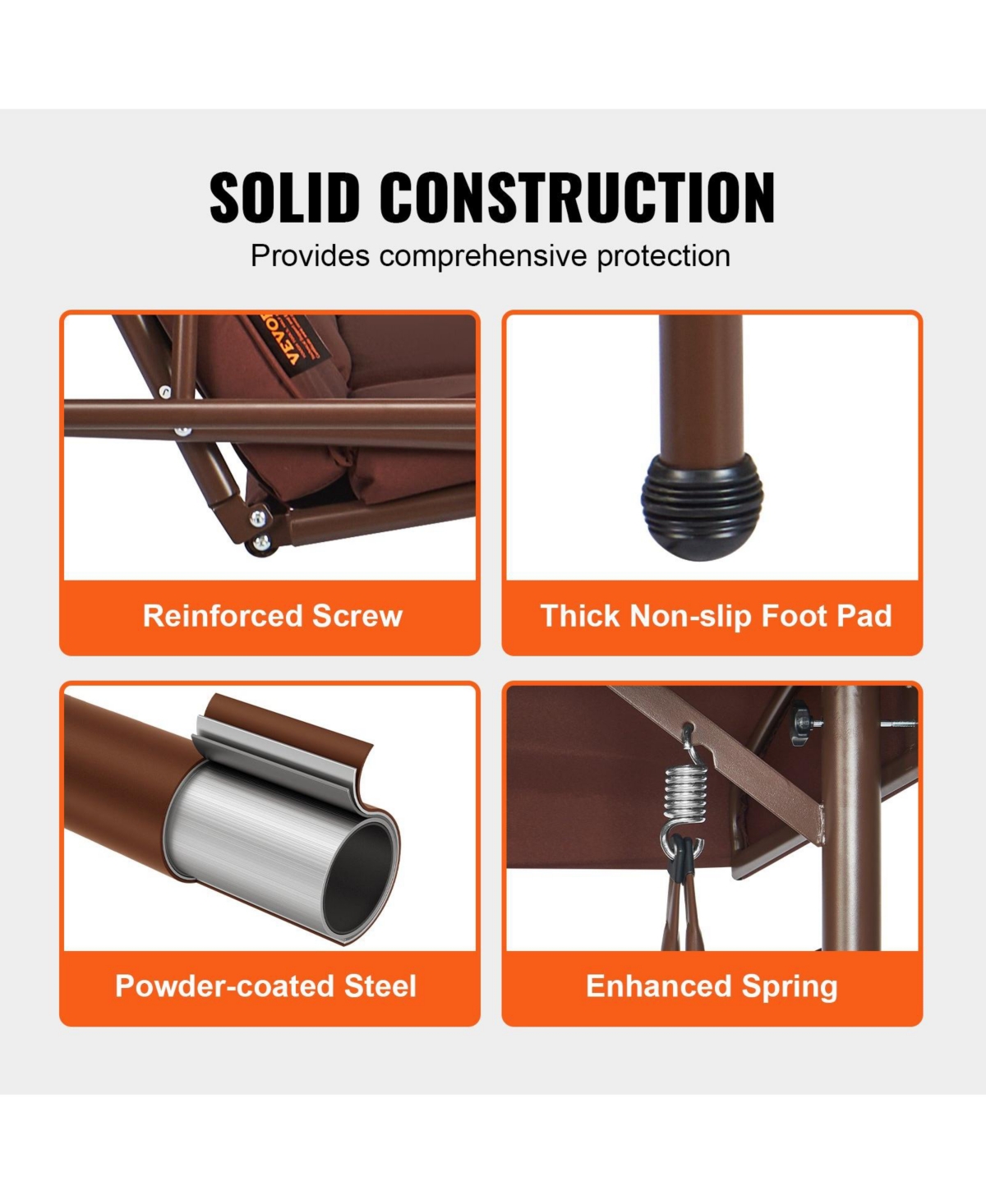 Flynama 3-Seat Patio Swing Chair, Converting Canopy Swing, Outdoor Patio Porch with Adjustable Canopy, Removable Thick Cushion and Alloy Steel Frame,