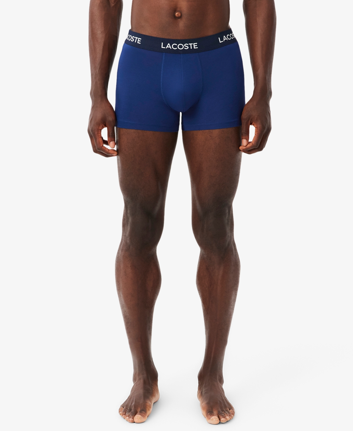 Lacoste Underwear 3 Pack Trunks In Blue