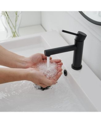 Single Hole Single-Handle Bathroom Faucet in Matte Black