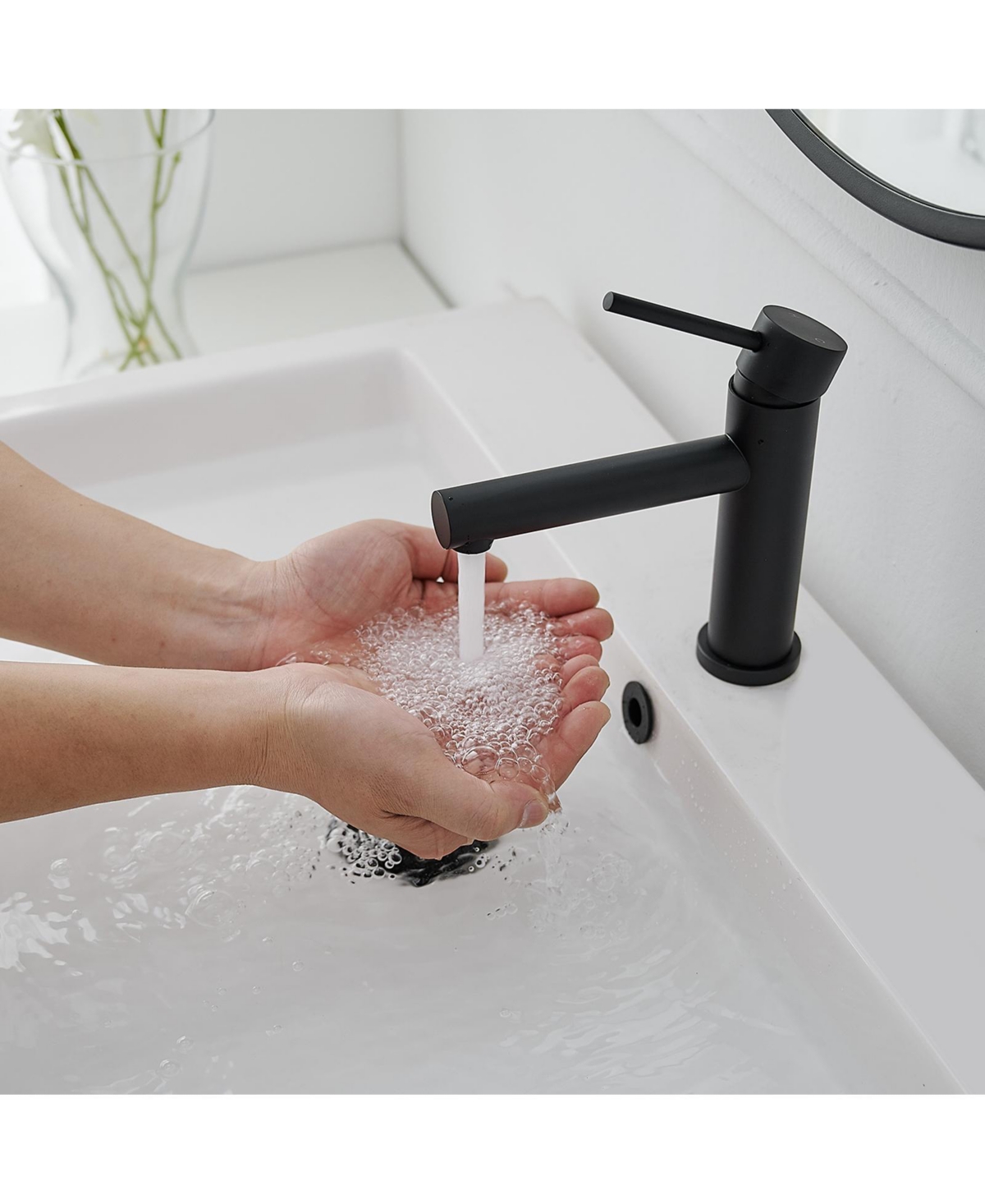 Greenspring Single Hole Single-Handle Bathroom Faucet in Matte Black