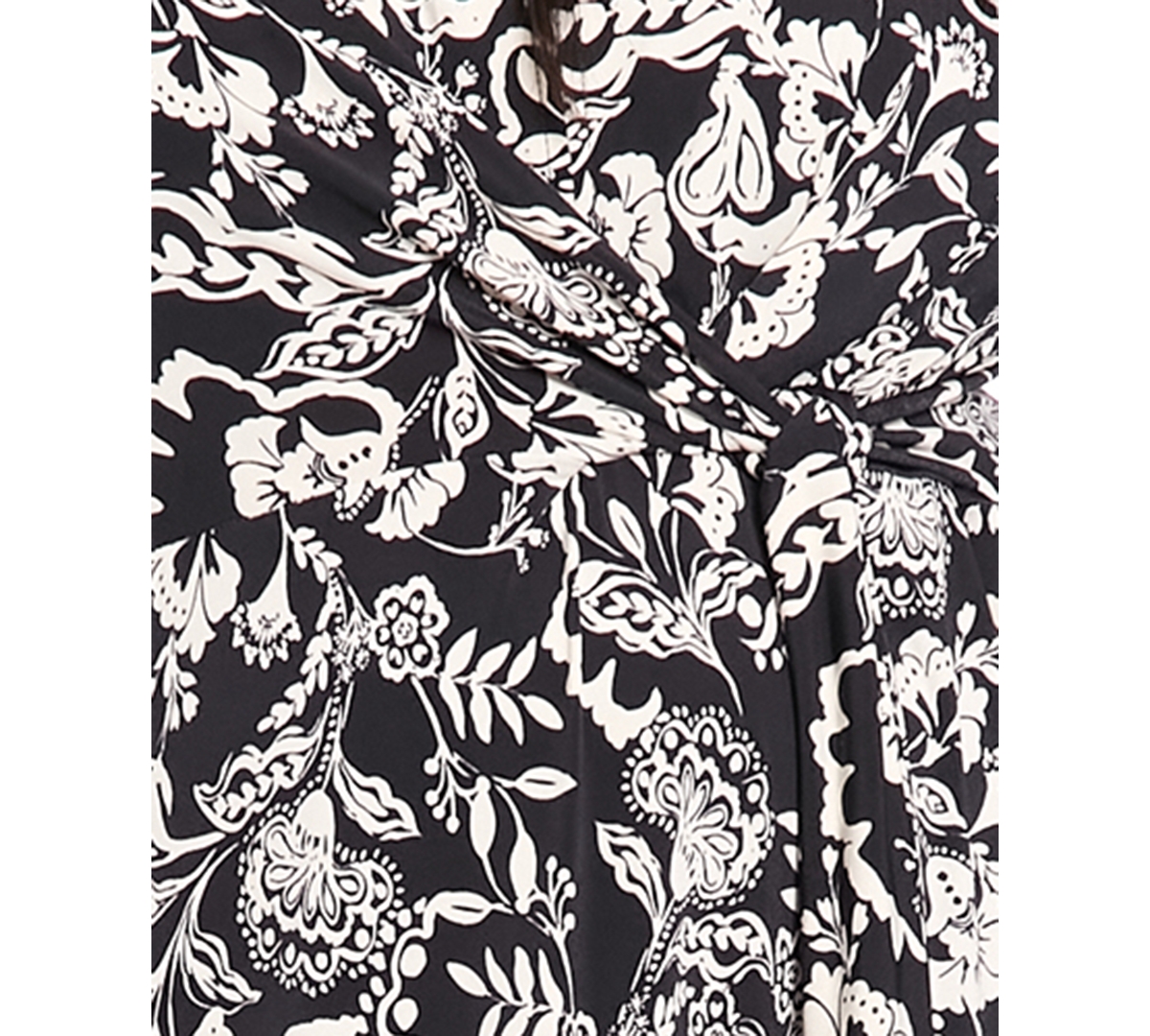 London Times Plus Size Keyhole Dress In Animal Print