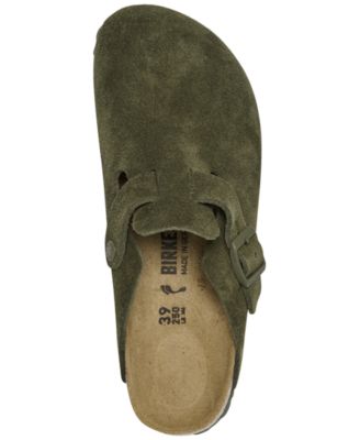 Women's Boston Suede Leather Casual Clogs from Finish Line